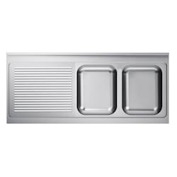 Plonge Inox Professionnelle Gamme 700 - 2 Eviers à Droite - Combisteel - 0641094974053_0