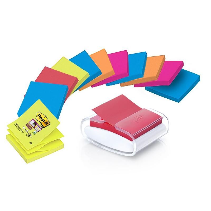 POST-IT® DÉVIDOIR ET BLOCS DE NOTES ADHÉSIVES PRO - 76 X 76 MM - COULEUR BLANC