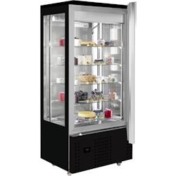 Chefgastro Présentoir à pâtisserie | 400L | Noir | +14°C/+16°C | 6 étagères | 800x660x1870(h)mm. - noir COM-7489.5395_0