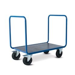 Provost Chariot manutention avec 2 dossiers nus charge 500kg - 70 x 120 x 100cm - bleu acier 400901062_0