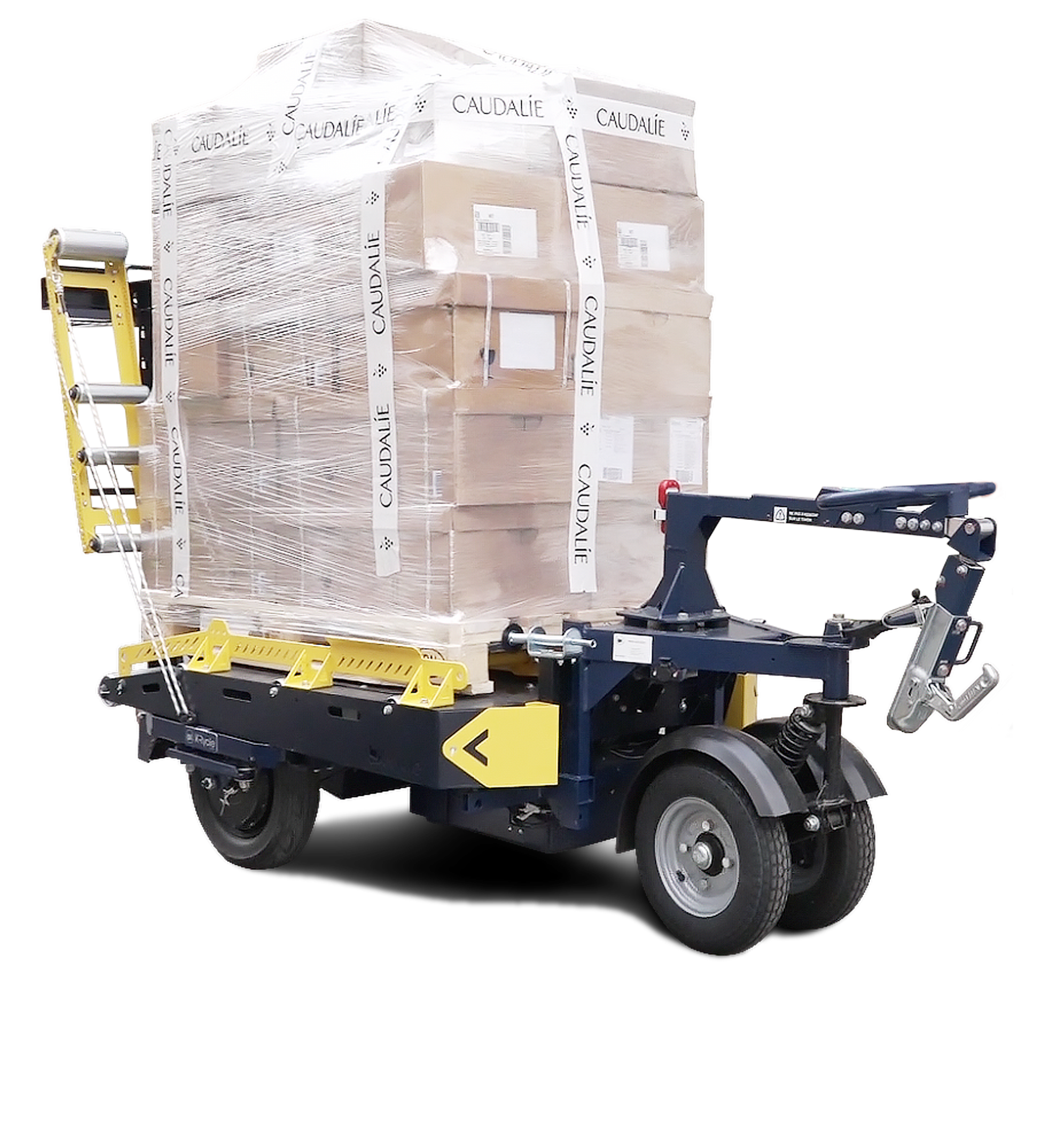 Remorque électrique pour vélo avec hayon - 350 kg de charge utile - chargement, transport et déchargement de palettes_0
