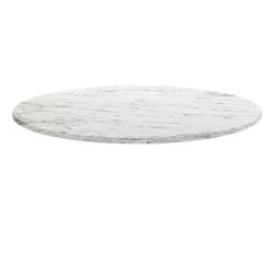 Restootab - Plateau Ø90 decor marbre calacata - blanc Bois manufacturé PL-R90M-CALAC_0