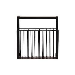 SIT Möbel Étagère murale | Avec panier de rangement | Métal noir antique | L 35 x P 15 x H 35 cm - noir métal 01053-35_0