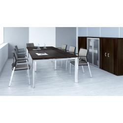 Table de réunion Star - pieds chromés - finition élégante et design - Mobel Linea_0
