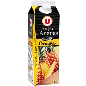 U PUR JUS D'ANANAS DES CARAÎBES BRIQUE 1 LITRE_0