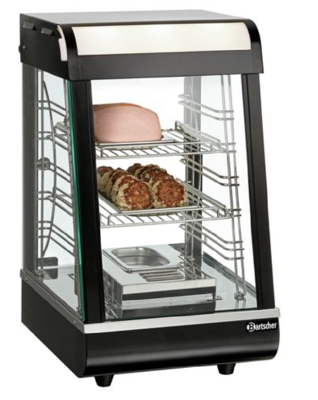 Vitrine chauffante 52 litres - acier inoxydable - température +30°C à +110°C - 1,2 kW_0