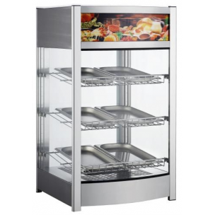 Vitrine chauffante Finn - acier inoxydable - capacité 97L - température réglable +30 à +90°C_0