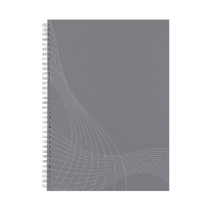 AVERY CAHIER À SPIRALES BOTIZIO BASIQUE - FORMAT A4 (90 G/M2) - 160 PAGES À PETITS CARREAUX - COULEUR GRIS CLAIR (PRIX À L'UNITÉ)