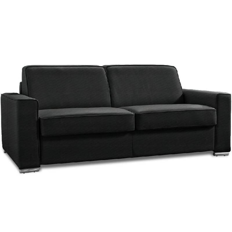 CANAPÉ CONVERTIBLE EXPRESS  PREMIUM 160 CM SOMMIER LATTES RENATONISI MATELAS BULTEX TWEED NOIR_0