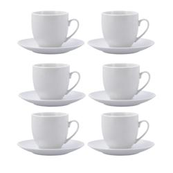 Coffret Quid Renova de 6 tasses avec soucoupes, porcelaine, 20 cl - blanc porcelaine 5426998_0