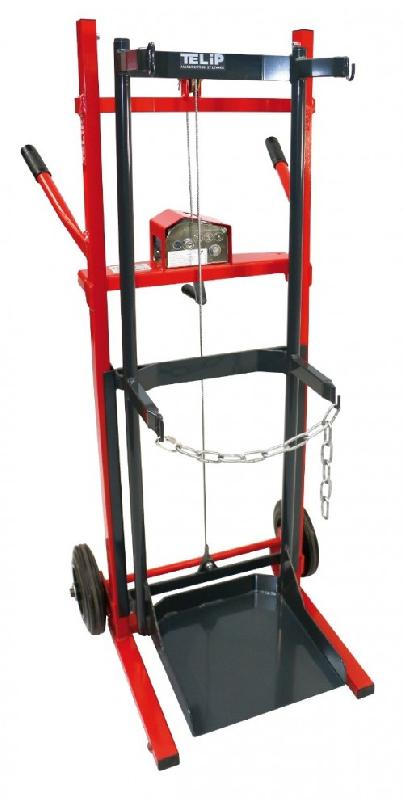 Diable lève-bouteille DLB150 - Charge 150 kg - Hauteur de levage 3 à 650 mm - Roues 200 mm_0
