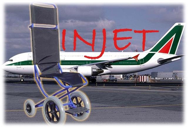 Fauteuil de transfert roulant, léger et robuste pour pmr -  adapté à une utilisation à bord des avions - injet_0