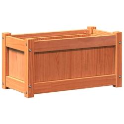 Helloshop26 - Jardinière bac lit surélevé plantes fleurs terrasse jardin cire 60 x 31 x 31 cm bois de pin massif marron 02_0038467 - 3000217683215_0