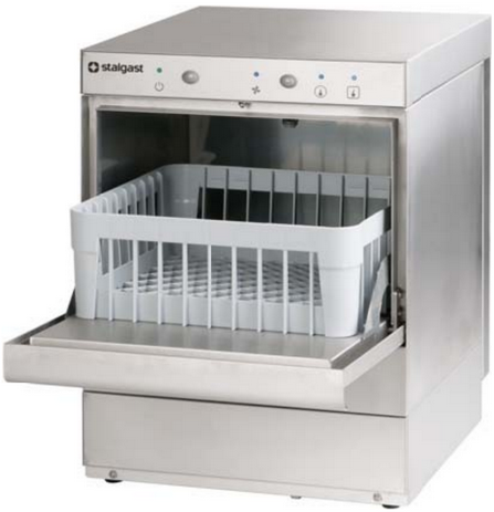 Lave-verre professionnel - panier 40x40 cm - acier inoxydable - 2,5L par cycle - 2,73 kW_0