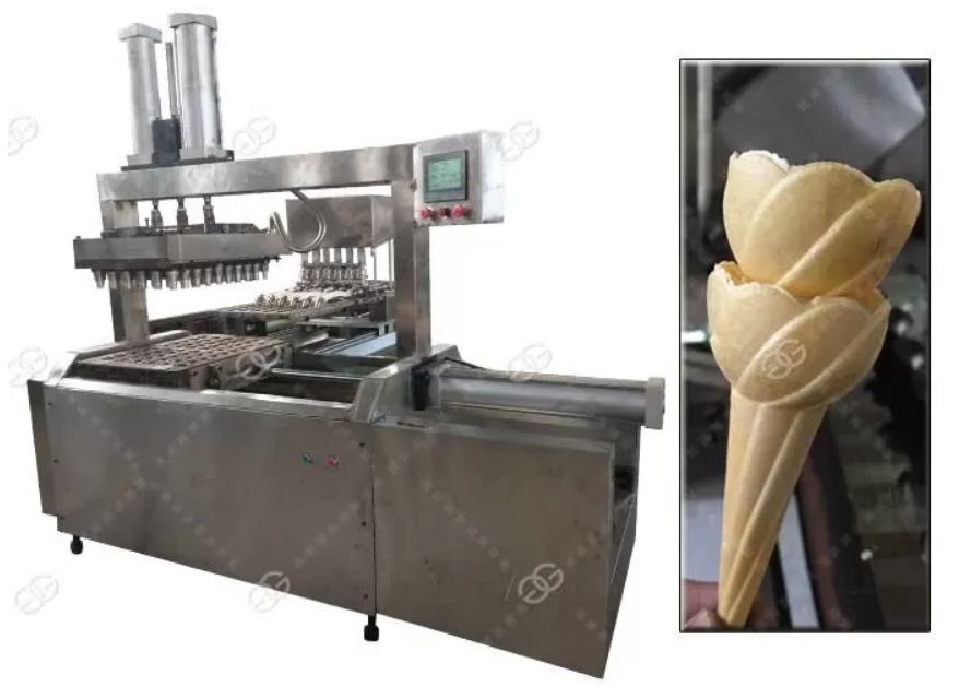 Machine de cornet de crème glacée de cuisson automatique - henan gelgoog - capacité élevée 5000-6000 pcs/h_0