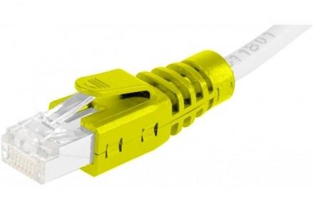 Manchons clipsables RJ45 jaunes - sachet de 10 pièces - à poser après sertissage_0