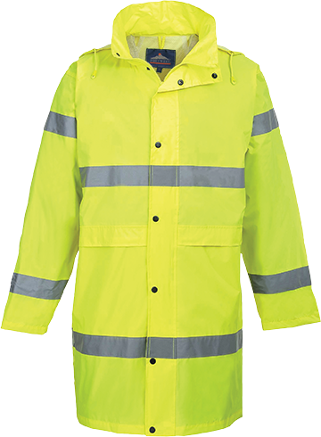 Manteau de pluie réfléchissant jaune HiVis H442 - 100 cm - 3XL_0