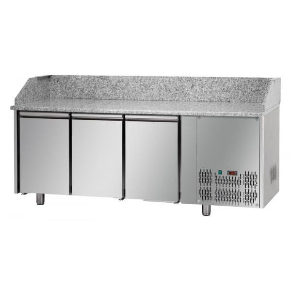 Meuble à pizza réfrigéré - 3 portes - préparation et cuisson - Synergie_0