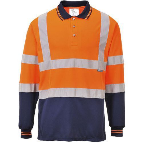 POLO HAUTE VISIBILITÉ MANCHES LONGUES S279 ORANGE XL - PORTWEST