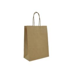 Déstockage // Sac papier poignées torsadées naturel 24+12x31 cm - Vendu par 300 - 3701648600955_0