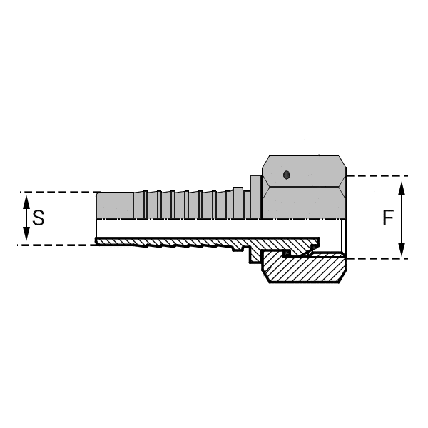 Série cylindrique BSPP DKOR - Cône 60° - Filetage Withworth - Femelle - Droit (DKOR) - 32 , 2
