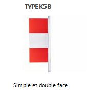 Signaux temporaires type K5B et K5C - PVC choc - Piquet de chantier avec platine rétro-réfléchissante_0