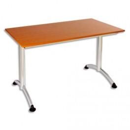 SODEMATUB TABLE NEW LINE 120X70CM MERISIER ALU