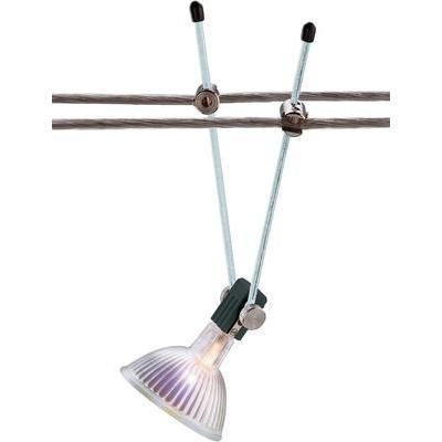 LAMPE POUR SUSPENSION SUR CÂBLE BT GX5.3 35 W AMPOULE HALOGÈNE, AMPOULE LED ARGENT