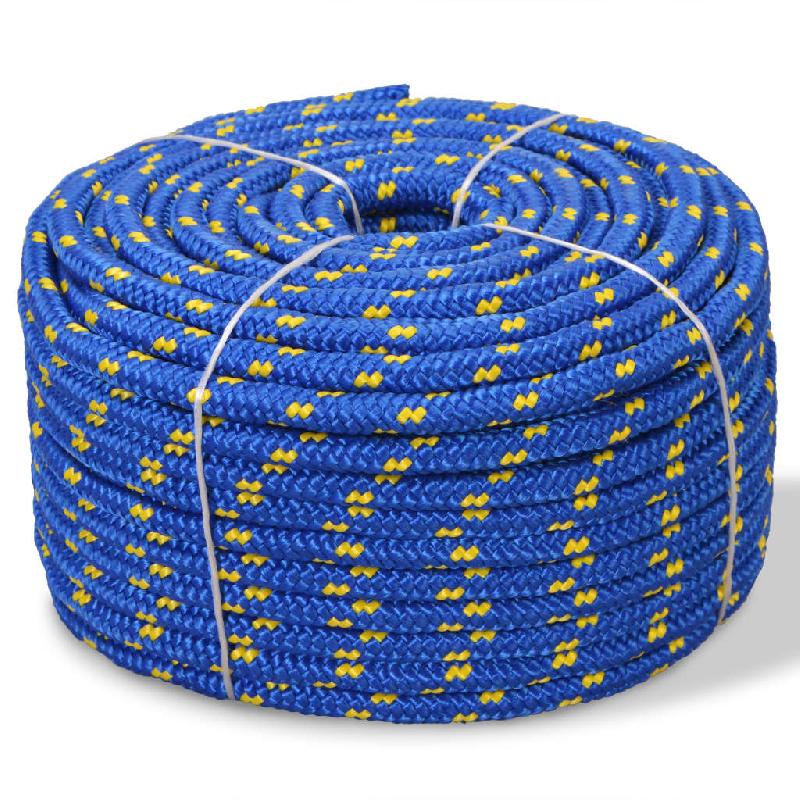 Vidaxl corde de bateau polypropylène 6 mm 100 m bleu 91294_0