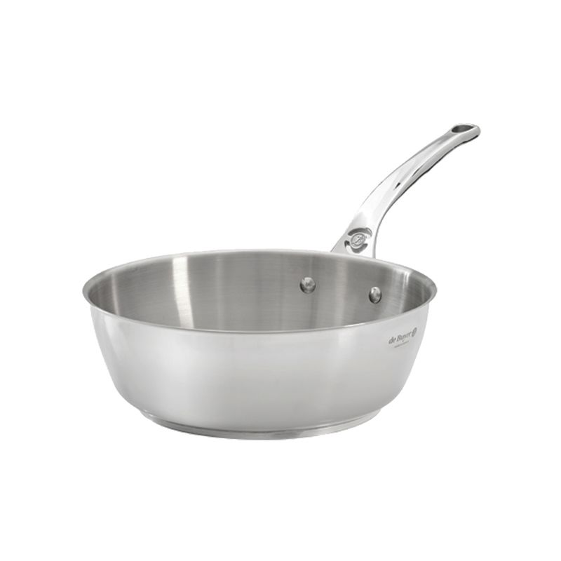 Wok & sauteuse en inox - Milady - De Buyer - 24 cm - 1.284 kg - Compatible induction_0