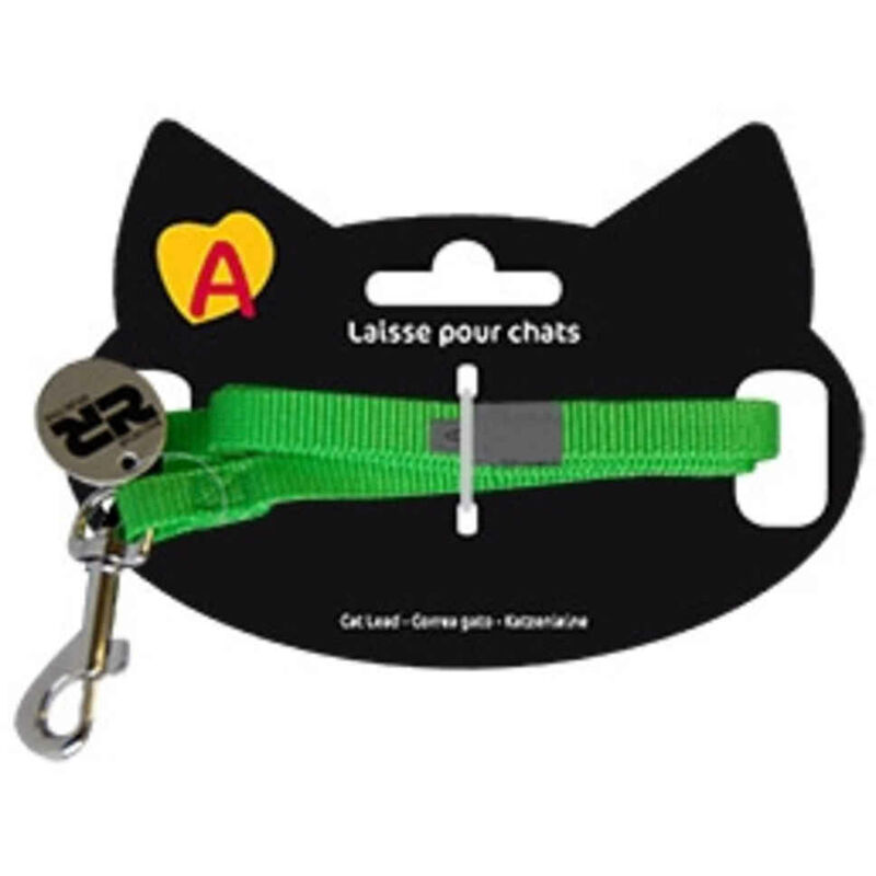 LAISSE BASIC DE 1,2M POUR CHAT - VERT - ANIMALIS