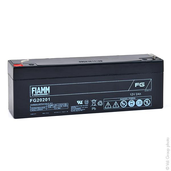 Batterie de démarrage - Plomb AGM FG20201 12V 2Ah - Cosse Faston 4.8mm - Marque Fiamm_0