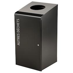 Rossignol - Borne de tri avec bac 120L TRIPOZ - autres déchets gris - gris métal 56086_0