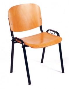Chaise empilable Comfort bois - hêtre multiplis - classement non feu M3 - garantie 5 ans_0