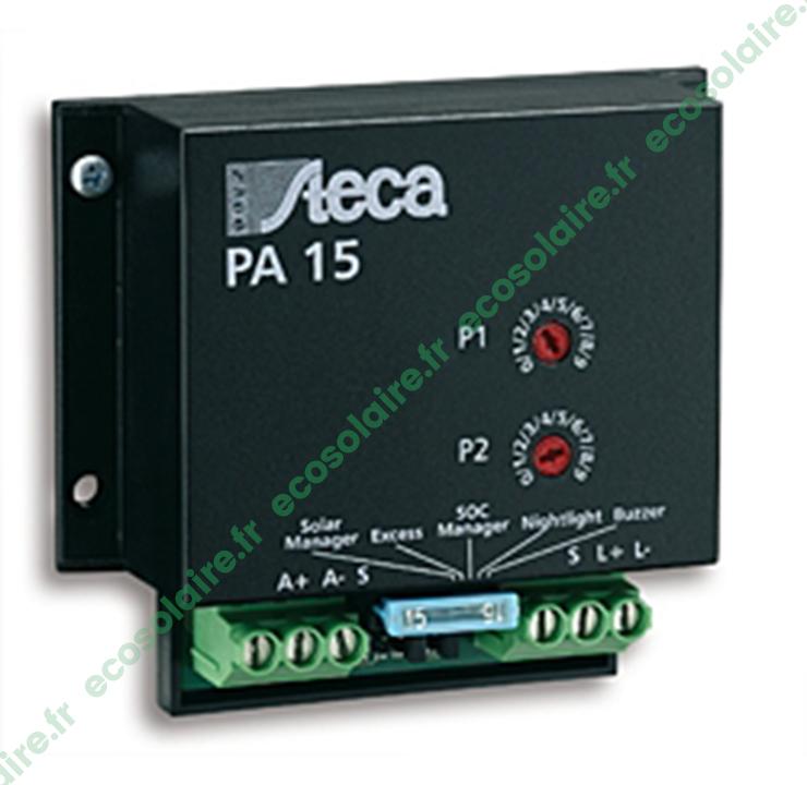 Commande à distance PA 15 Steca - 5 modes de service configurables - Gestion solaire et auxiliaire jusqu'à 15A_0