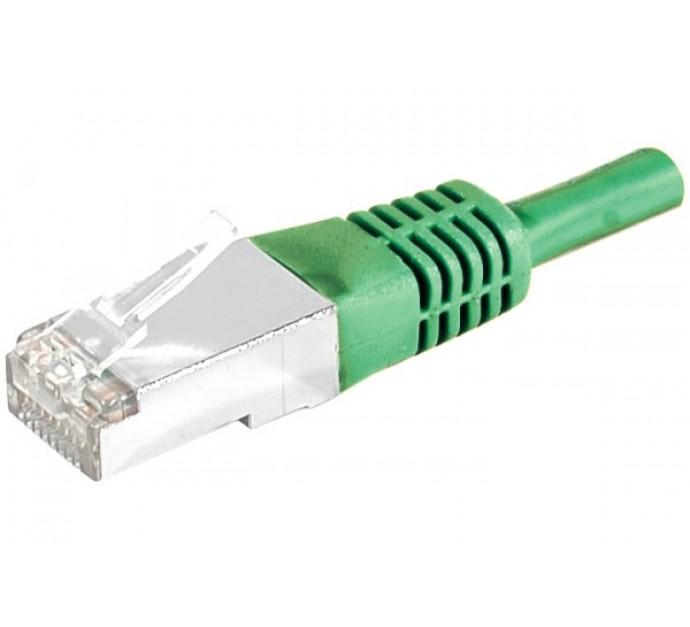Cordon RJ45 catégorie 5e F/UTP vert - 20 m - blindé composite cuivre aluminium - Garantie 15 ans_0