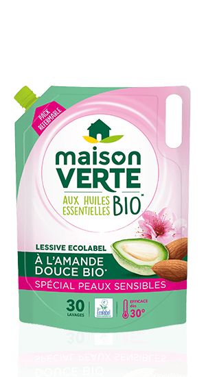 Éco-pack peaux sensibles - lessive liquide concentrée - Maison Verte - 1.8L_0