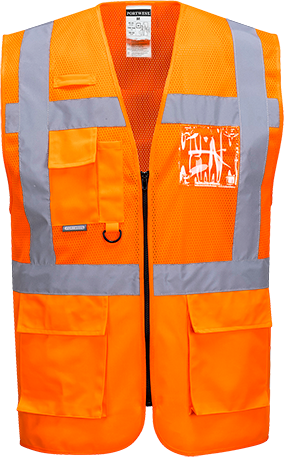 Gilet exécutive maille madrid orange c496, l_0