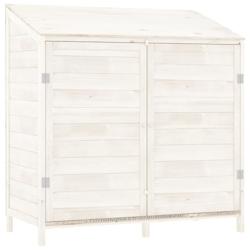Helloshop26 - Remise de jardin 102 x 52 x 112 cm bois de sapin solide blanc 02_0044041 - 3000219949562_0