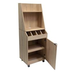 Ligne CHR service haut meuble desserte monté - chianti oak l57xp47xh150 cm - Bois manufacturé MCH-49400-M-CHOA_0