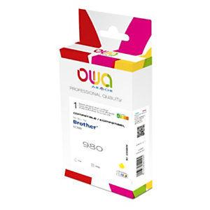 OWA Cartouche d'encre remanufacturée compatible pour Brother LC980Y et LC1100Y - Jaune_0