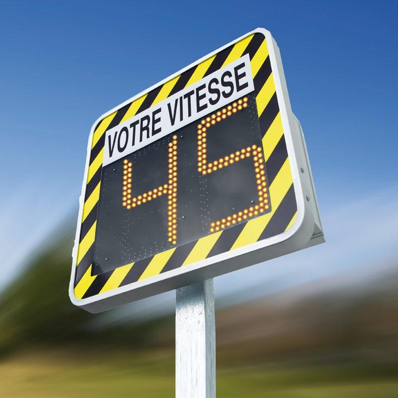 Radar pédagogique Métis® 500 - listel jaune et noir - affichage incassable - USB et fixation universelle_0
