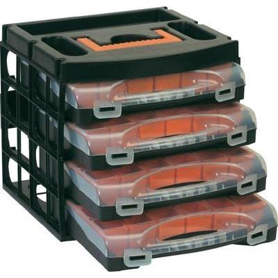 SET DE COFFRET DE RANGEMENT SÉPARATIONS VARIABLES ALUTEC 56100 (L X L X H) 322 X 279 X 297 MM NOMBRE DE COMPARTIMENTS: 1