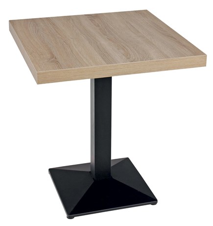 TABLE DE RESTAURANT DUROLIGHT CÉRUSÉ ET NOIR 68 X 68 CM