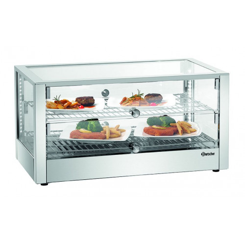 VITRINE CHAUFFANTE INOX 80 L