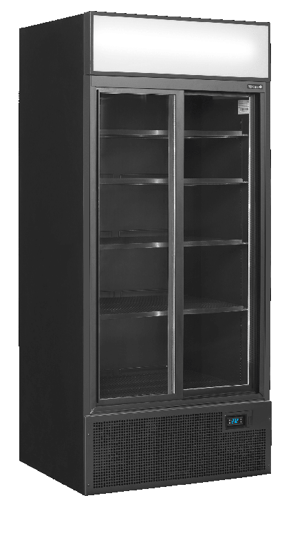 Vitrine réfrigérée noire - FSC891S Black - TEFCOLD - finition élégante avec éclairage LED et 5 clayettes réglables_0