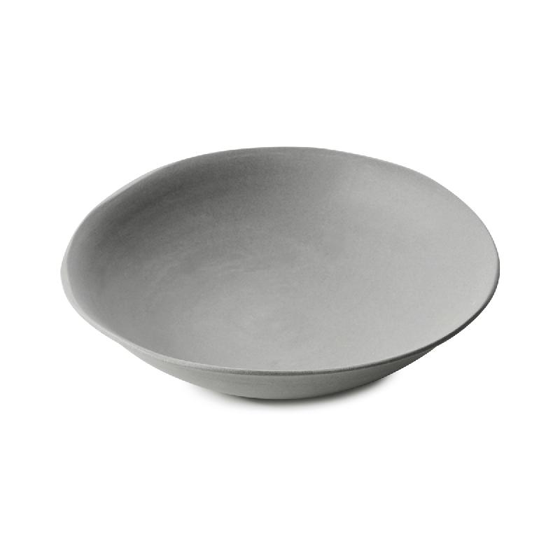 ASSIETTE COUPE CREUSE ROND GRIS PORCELAINE Ø 24 CM NO.W REVOL
