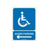 Panneau place handicapé - 4608-AI-v-75x105 - AUA Signalétique - Dimensions 75x105 mm_0