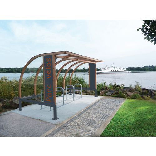 ABRI VÉLOS BOIS DE CENÉ 4 X 250 M - ANTHRACITE - ABRI PLUS