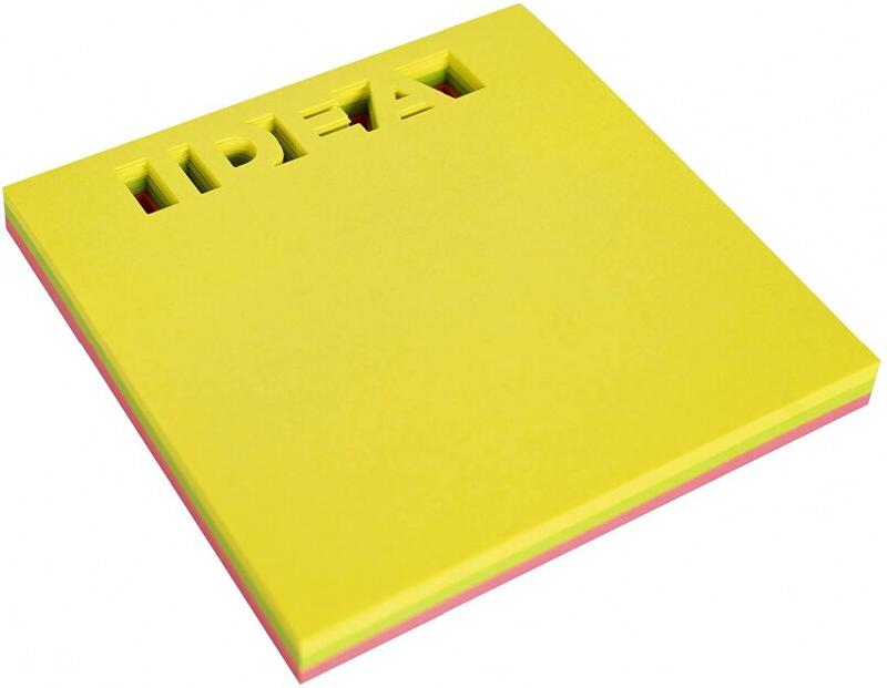Apli Bloc de 75 notes adhésives perforées 'Idea' 75x75 multicolores - 8410782183372_0